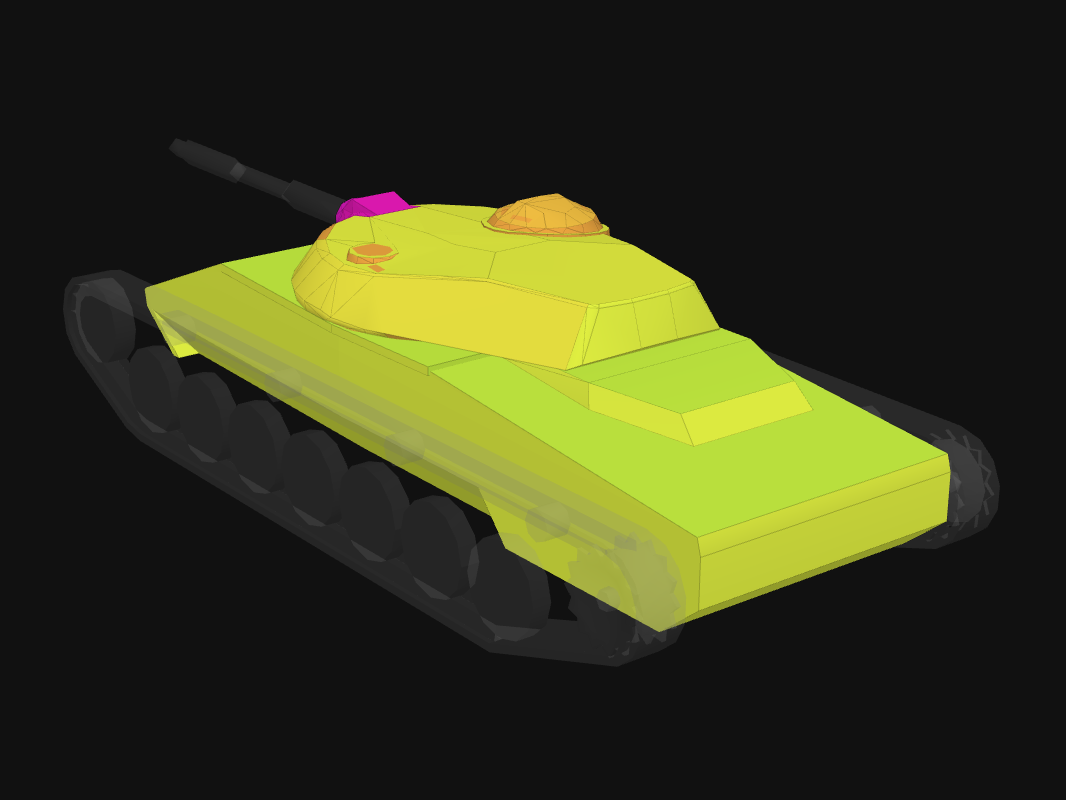 Rear armor of T-100 LT in World of Tanks: Blitz