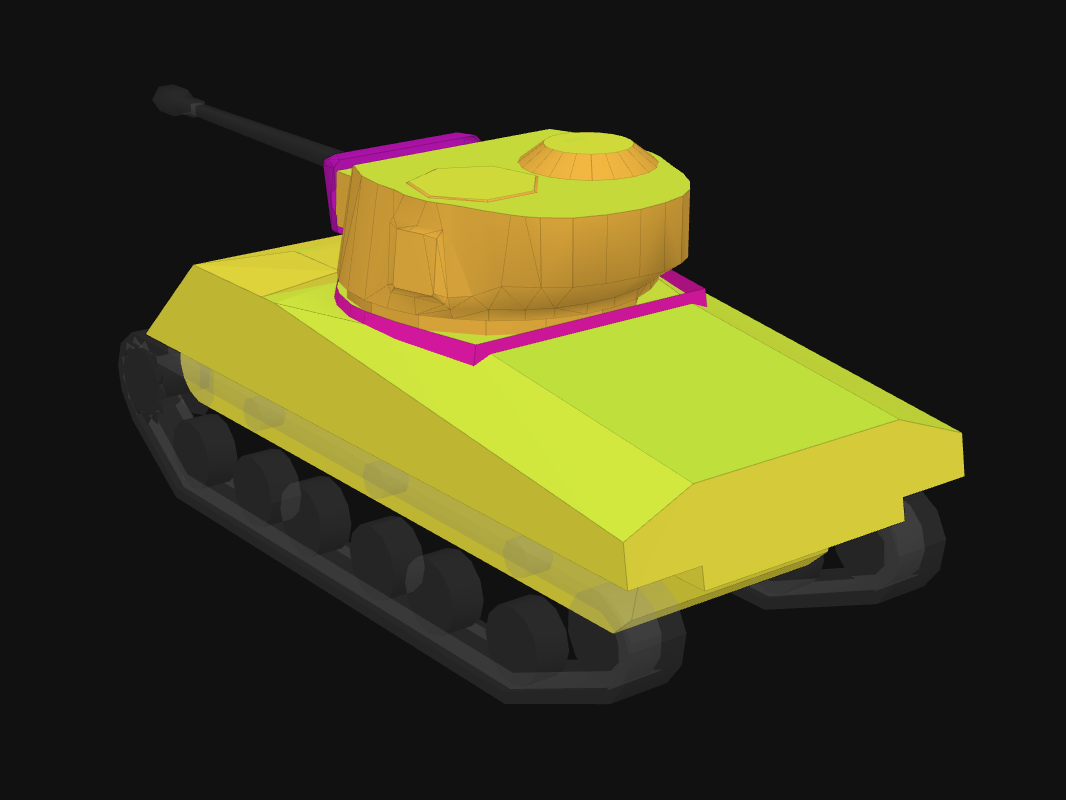 Rear armor of Loza's Sherman in World of Tanks: Blitz