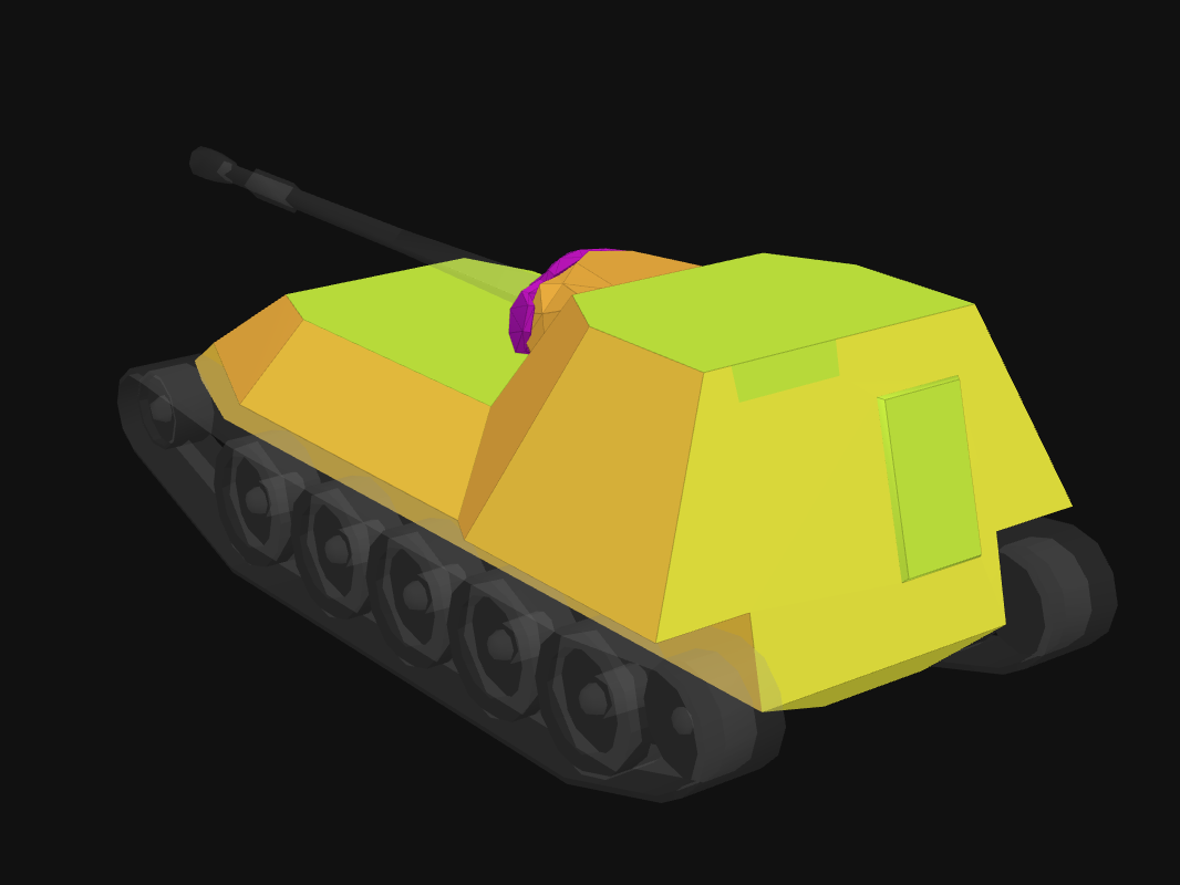 Rear armor of SU-100M1 in World of Tanks: Blitz