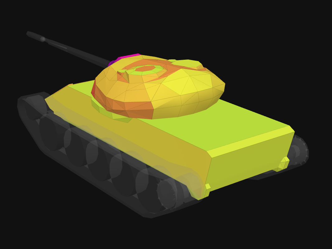 Rear armor of T-54 in World of Tanks: Blitz