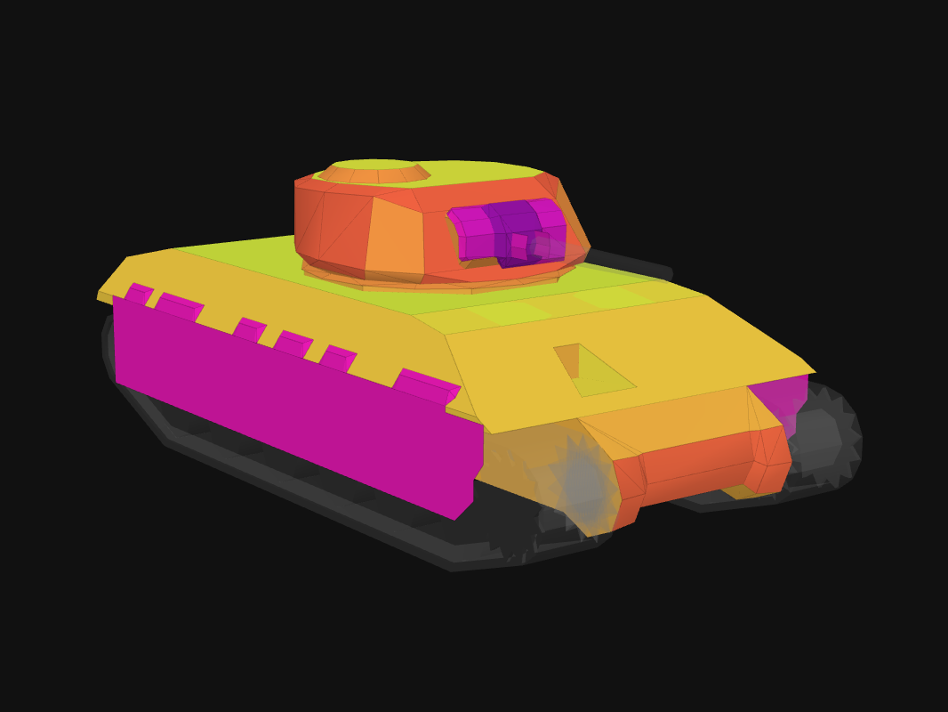 Лобовая броня T14 в World of Tanks: Blitz