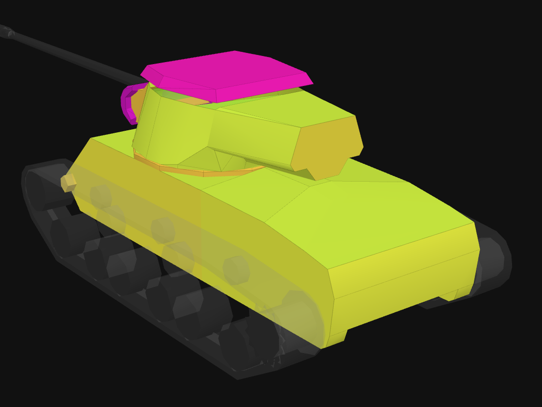 Rear armor of T25/2 in World of Tanks: Blitz