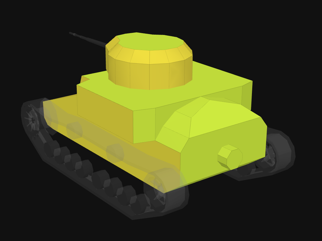 Rear armor of T2 Light in World of Tanks: Blitz