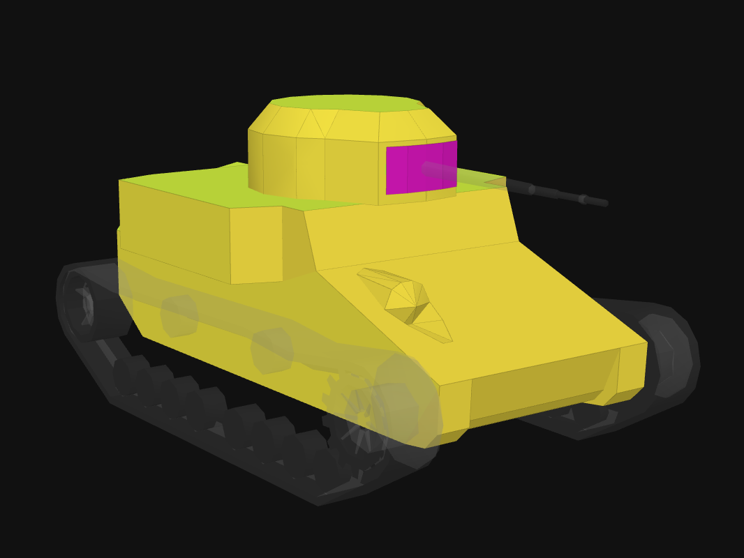 Front armor of T2 Light in World of Tanks: Blitz