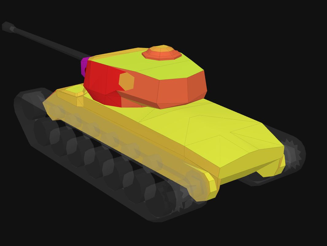 Rear armor of T32 in World of Tanks: Blitz