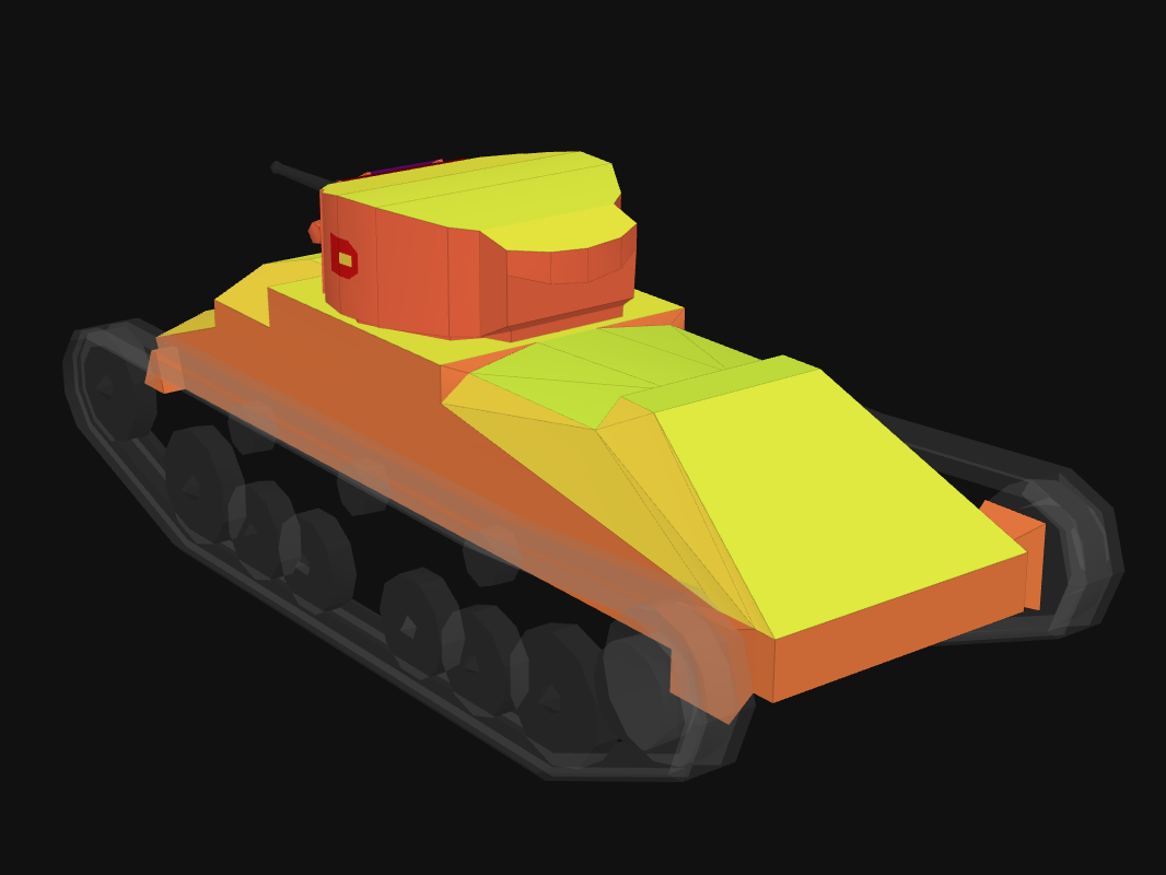 Rear armor of Valentine II in World of Tanks: Blitz